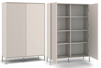 Witryna z lamelami 103cm MISEL 2LG - Kaszmir
