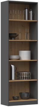 Regał LEMARI L60 - Antracyt / Dąb Artisan