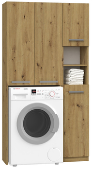 Zestaw łazienkowy CERSA 2D Szafka + Słupek - Dąb Artisan