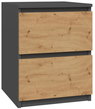 Szafka nocna MALWIN SW2 - Antracyt / Dąb Artisan