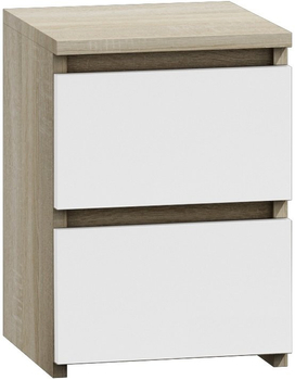 Szafka nocna MALWIN S2 - Dąb Sonoma / Biel