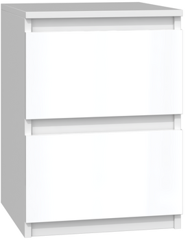 Szafka nocna MALWIN S2 - Biel Połysk