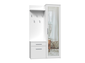 Garderoba przedpokojowa GANTLOR - Biel Mat