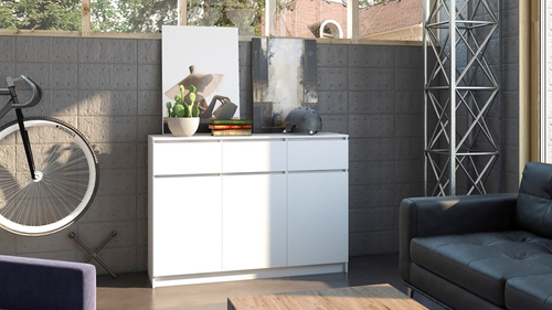 Komoda VITEK D3S3 - Biel Mat