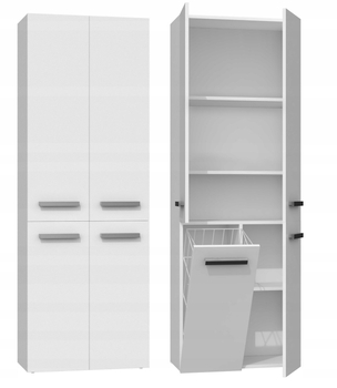 Szafka łazienkowa ATRI 2D 1K 60CM - Biel Mat