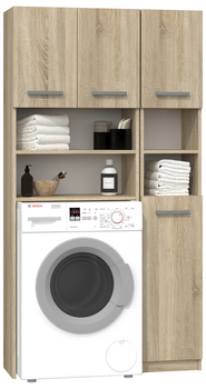 Zestaw łazienkowy CERSA Szafka + Słupek - Dąb Sonoma